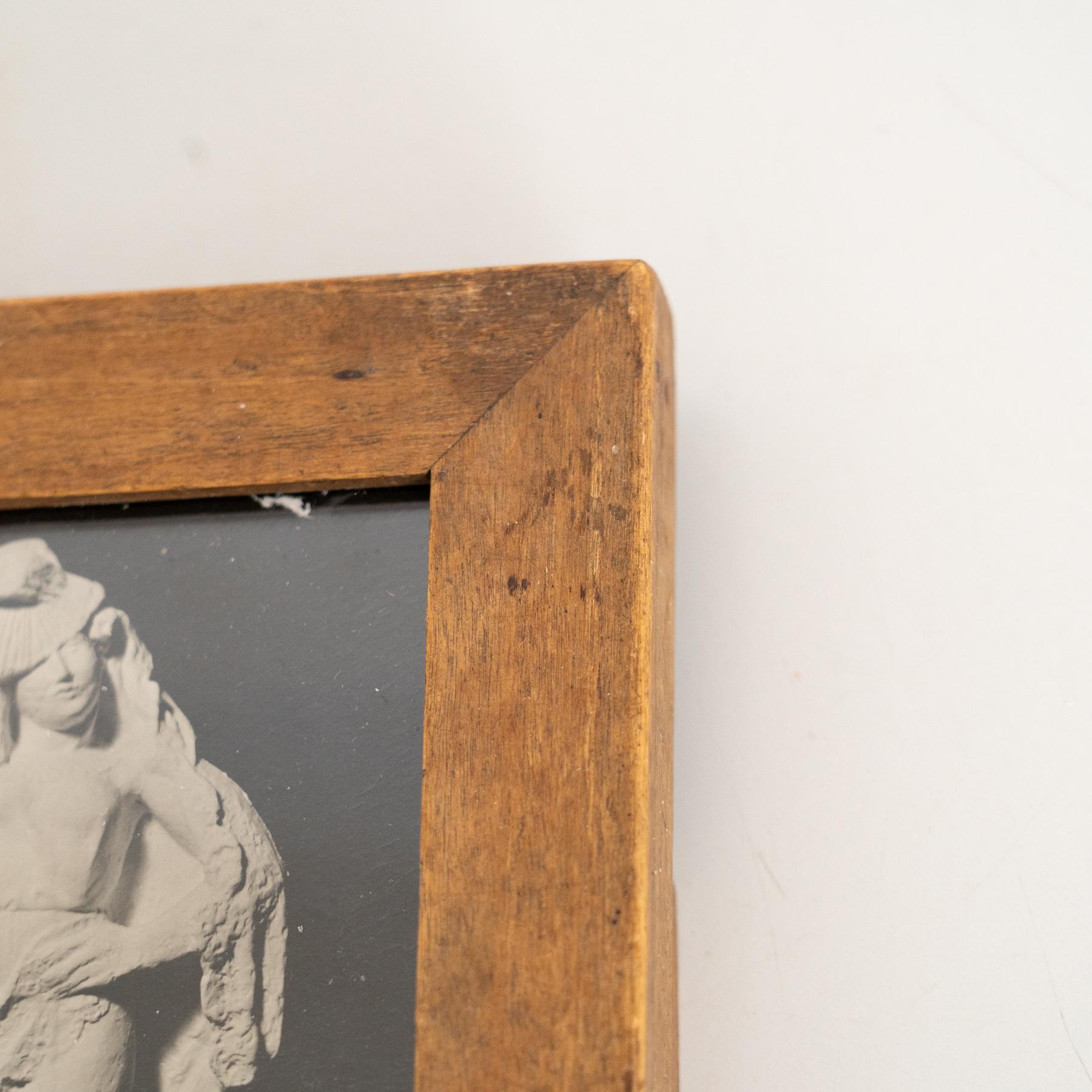 Vintage Manolo Hugué Schwarz-Weiß-Fotografie von Skulptur  CIRCA 1960  Gerahmt im Angebot 2