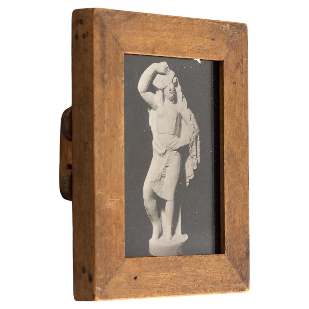 Vintage Manolo Hugué Black White Photography of Sculpture  Circa 1960  Encadré