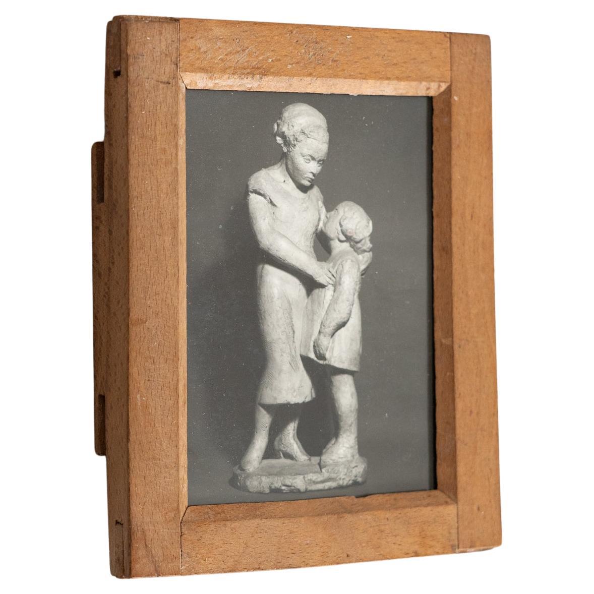 Vintage Manolo Hugué Black White Photography of Sculpture  Circa 1960  Encadré en vente