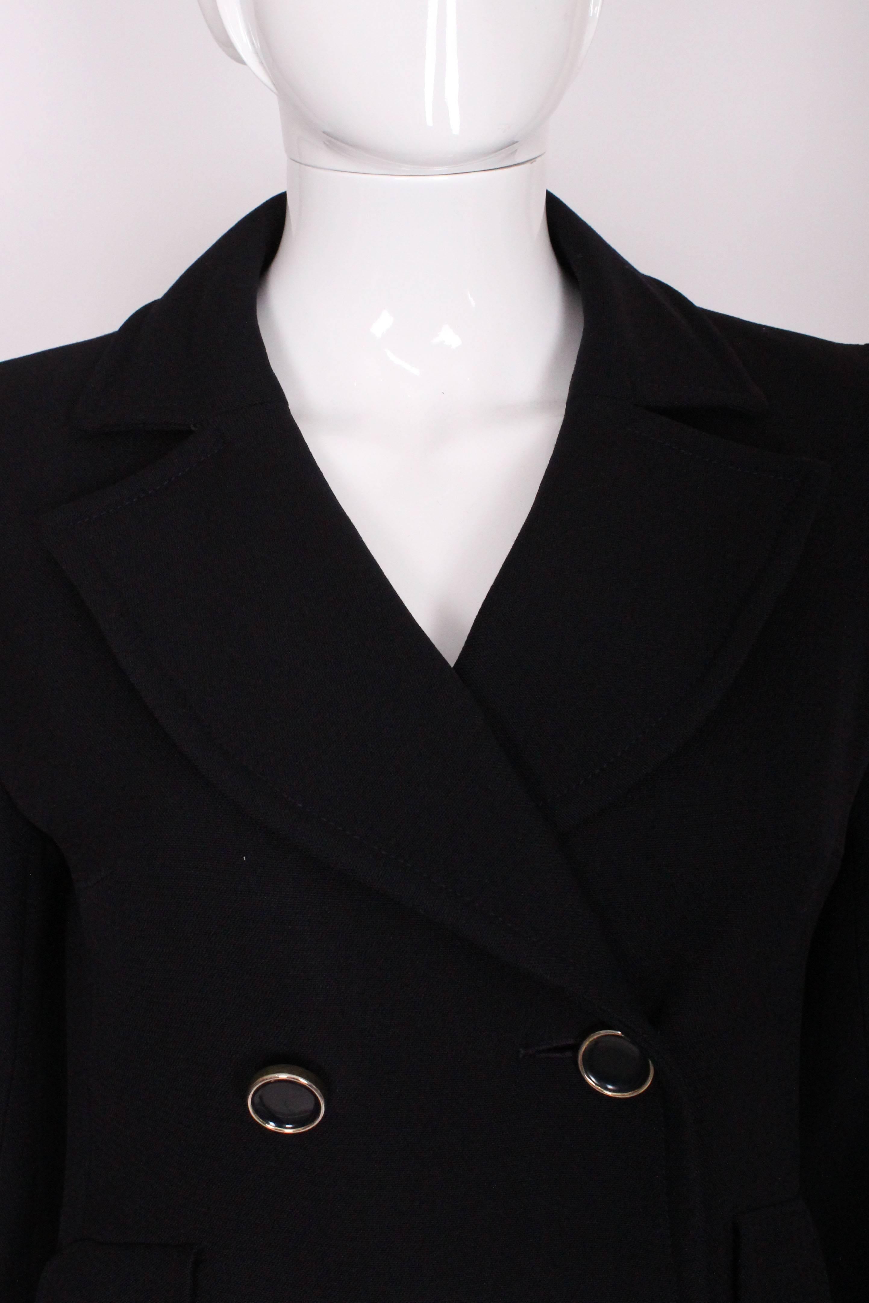 Black Vintage Mansfield for Harrods Chic Blue Coat
