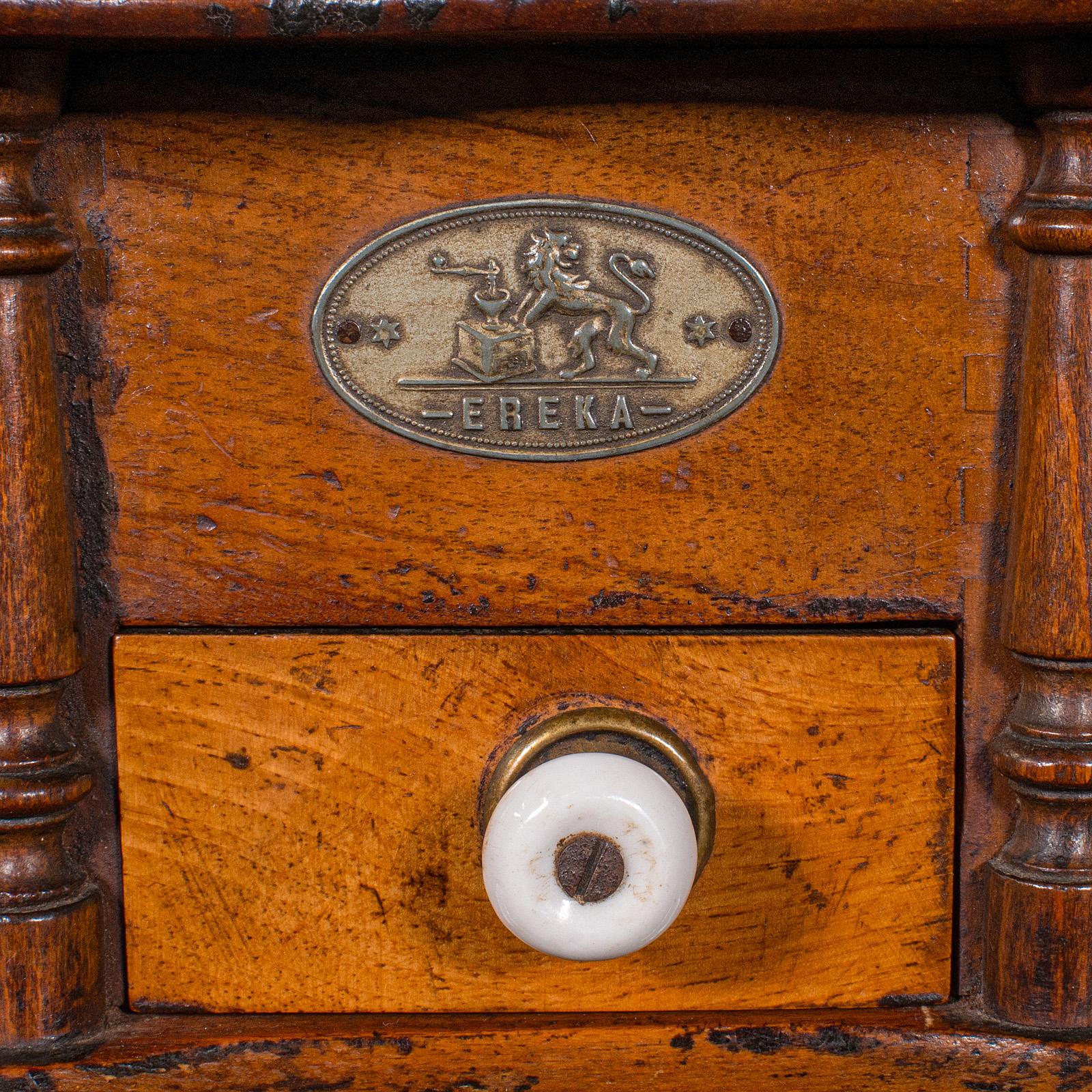 Vintage Manual Coffee Grinder, German, Oak, Rotary Bean Mill, Art Deco, C.1930 For Sale 5