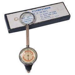 Vintage Map Measure, German, Compass, Magnifier, Navigational Tool, Mid Century