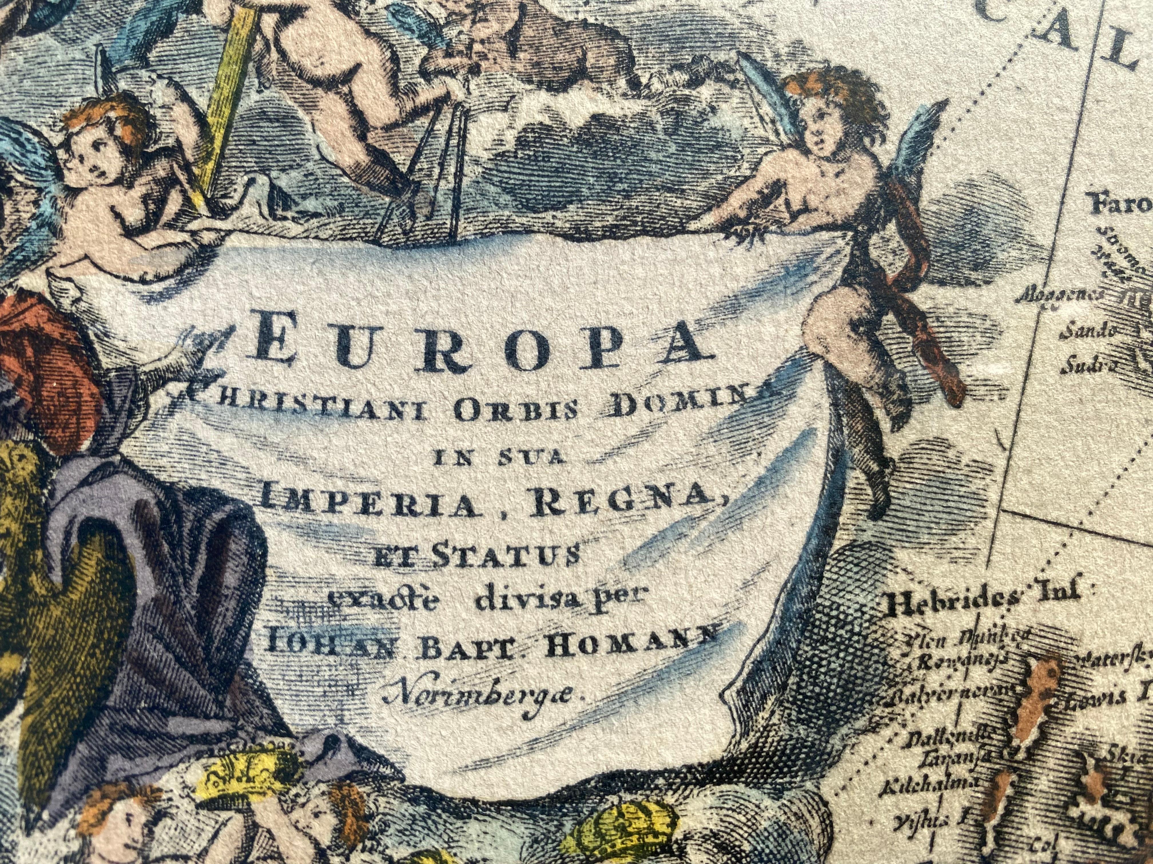 Mappa d'Europa d'epoca con cornice in Wood Freijo e rosette in ottone

In vendita c'è una mappa d'epoca dell'Europa splendidamente incorniciata sotto vetro in legno freijo brasiliano e ornata da rosette in ottone ai quattro angoli.  