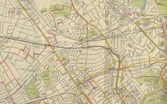 Vintage Map of London – Bartholomew’s Plan of Central London, c.1929