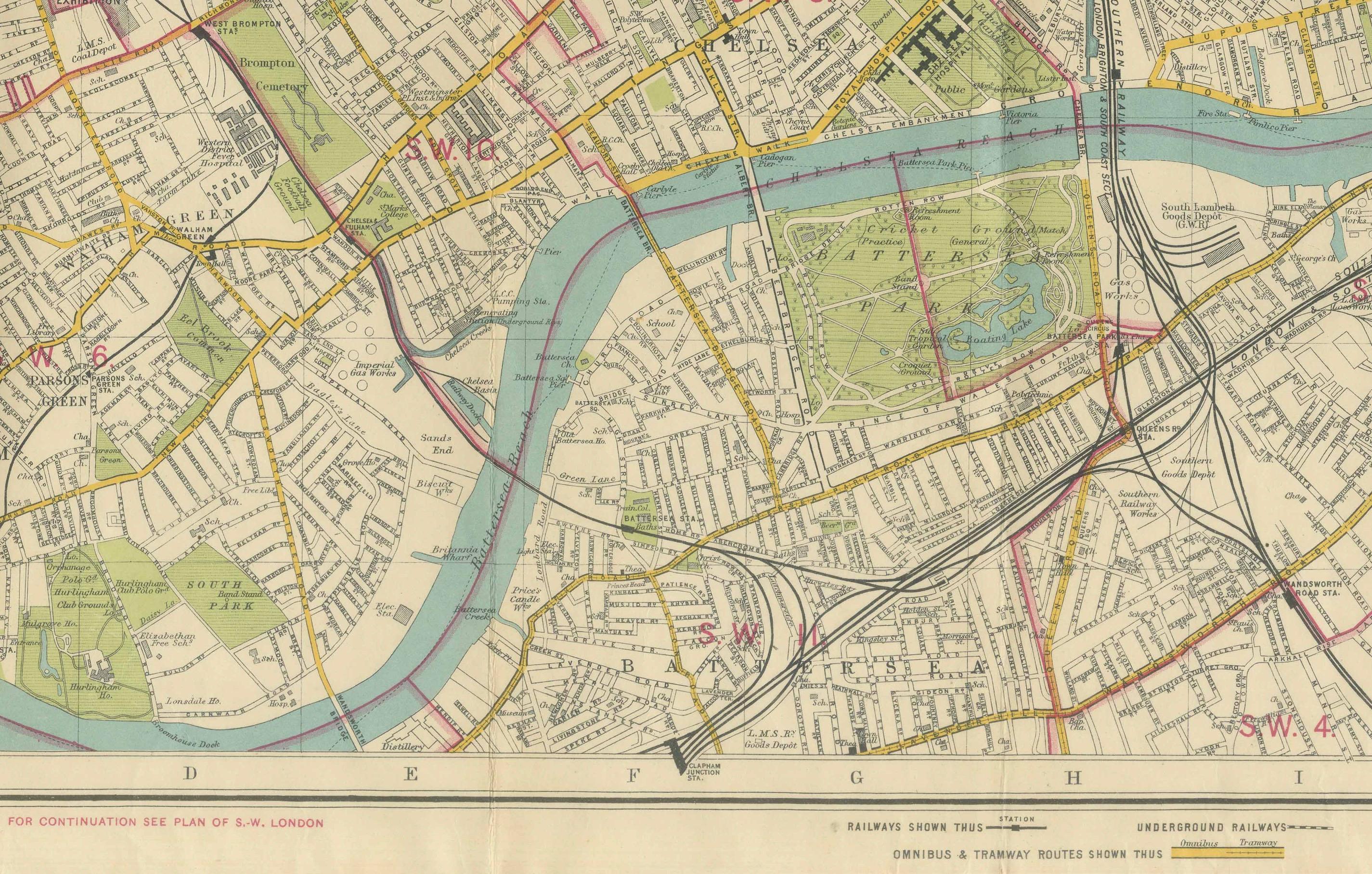 Écossais Vintage Map of London - Bartholomew's Plan of Central London, c.1929 en vente