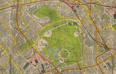 Vintage Map of London – Phillips’ Tape Indicator Map of Central London, c.1930