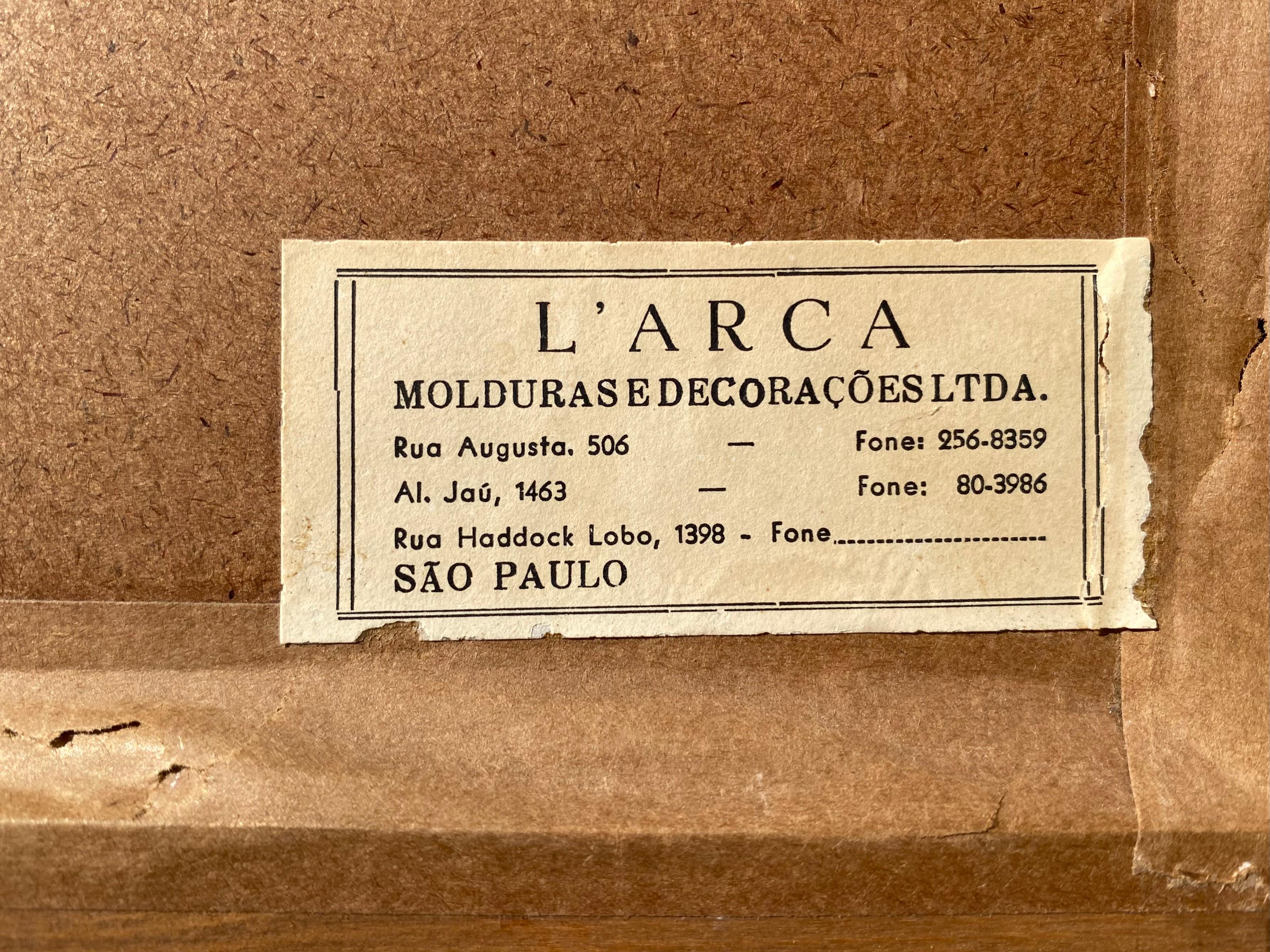 Italienische Druckkarte von Venedig mit Vintage-Druck in Freijo-Holzrahmen mit Rosetten im Angebot 4