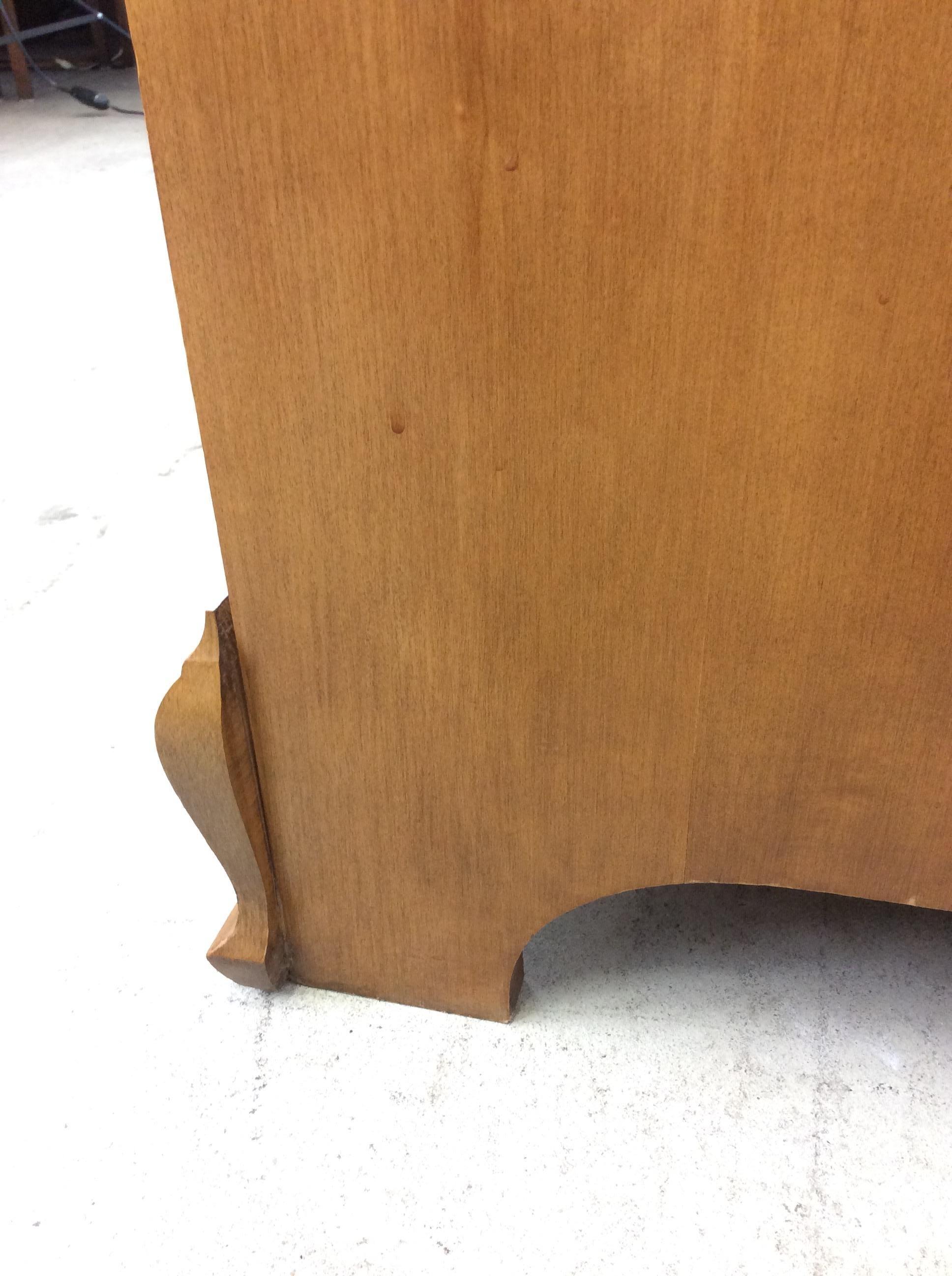 Vintage Maple Chest of Drawers with Drop Front Writing Desk 4