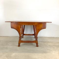 Vintage Maple Colonial Revival Dining Table by Cushman