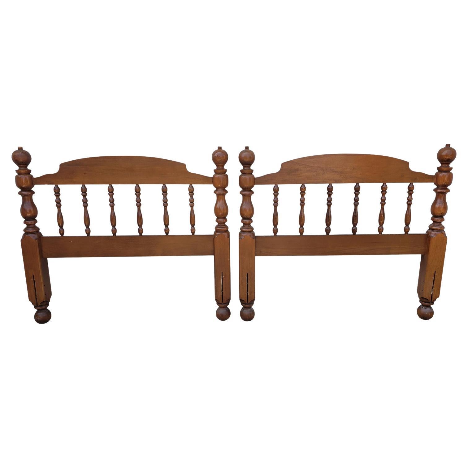 Vintage Maple Conant Ball Twin Headboards, a Pair