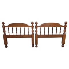 Vintage Maple Conant Ball Twin Headboards, a Pair