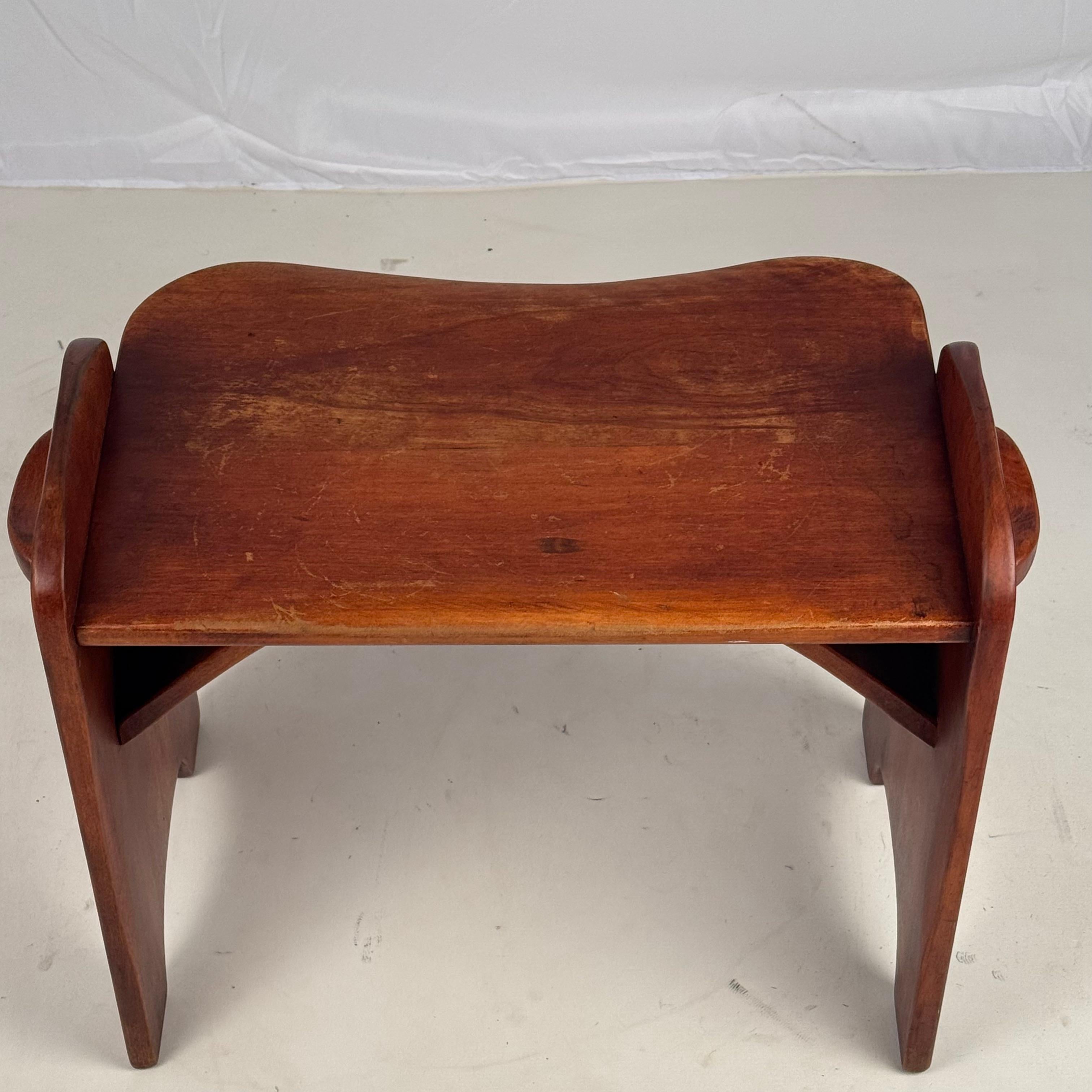 Vintage Maple Stool or Small Bench by Cushman Colonial Creations For Sale 2