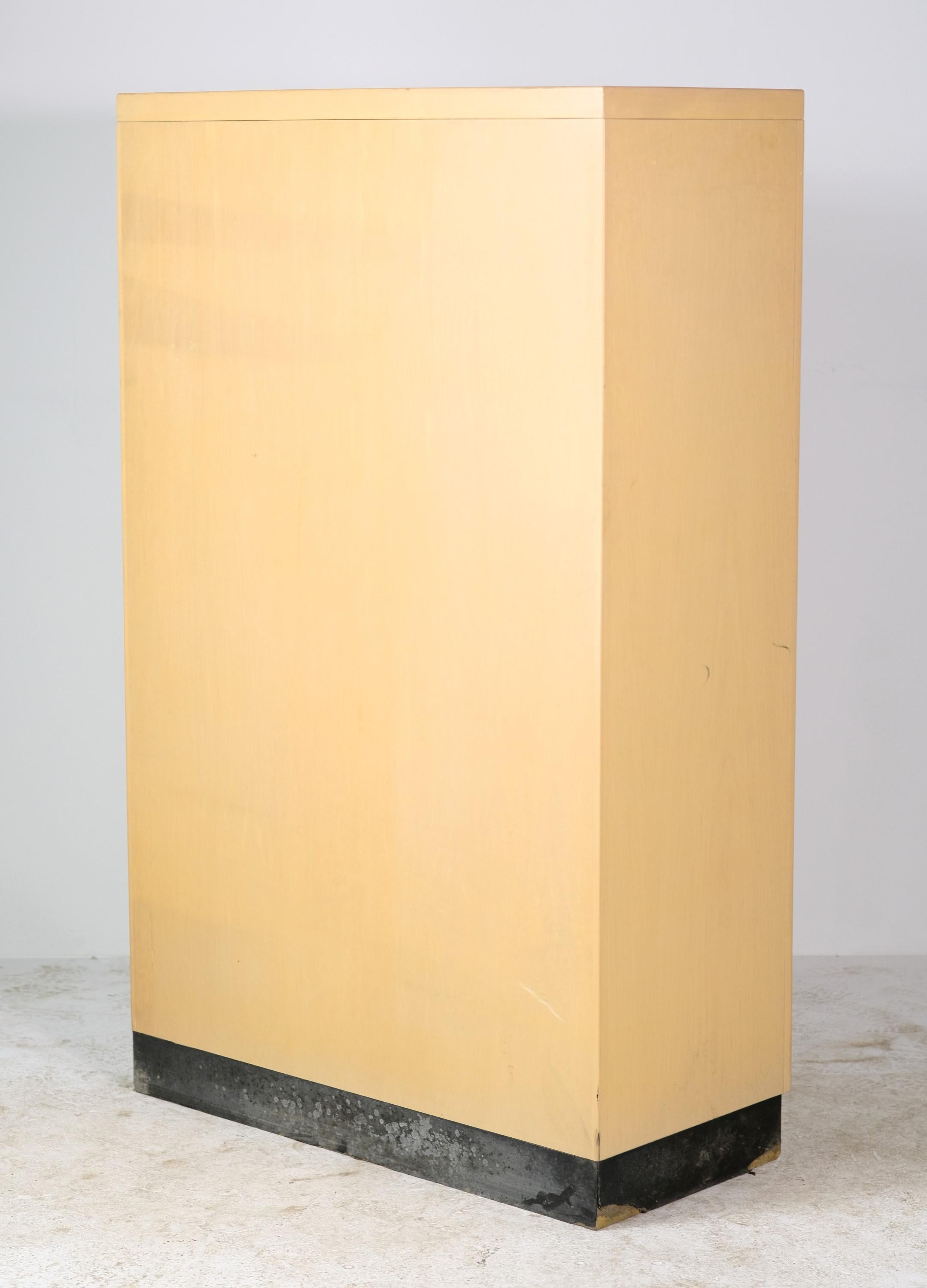 Vintage Maple Wood Card Catalog 72 Drawers w/ Nickel Pulls For