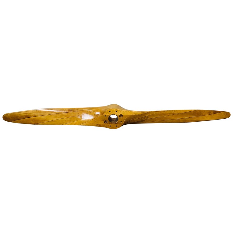 Vintage Maple Wood Large Airplane, Large Wooden Airplane Propeller
