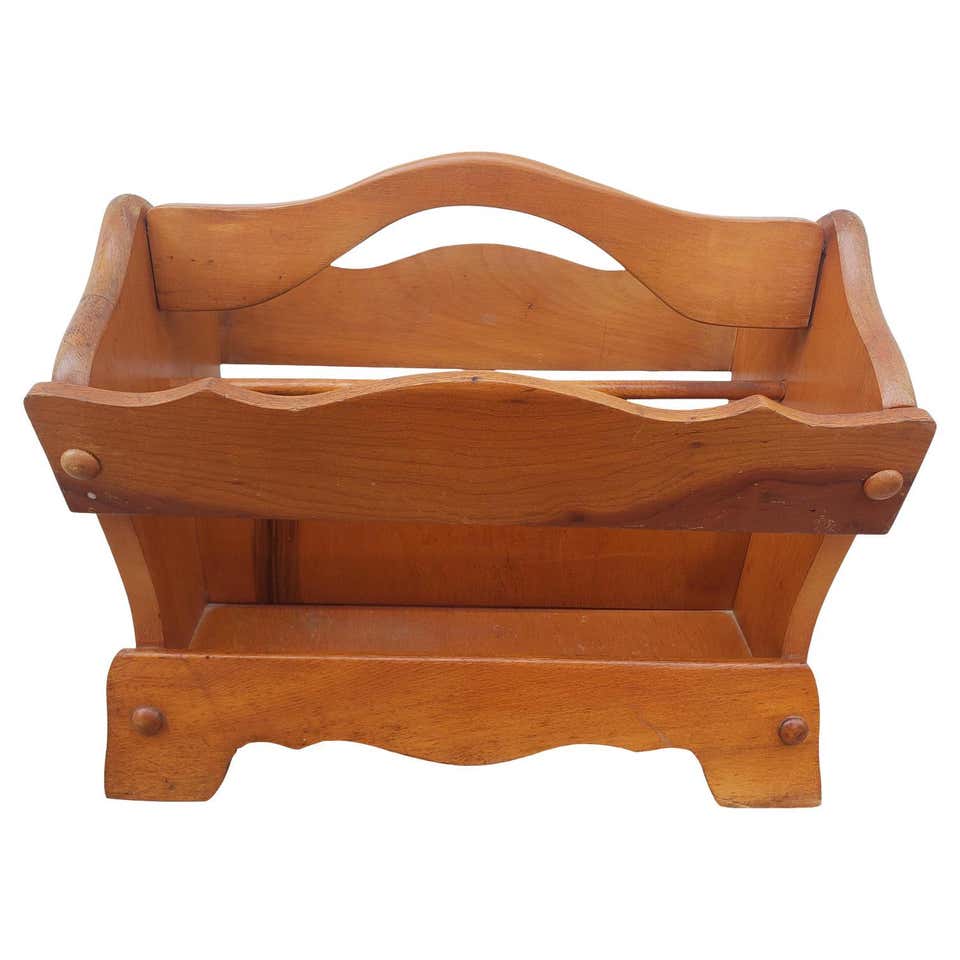Vintage Magazine Rack For Sale at 1stDibs