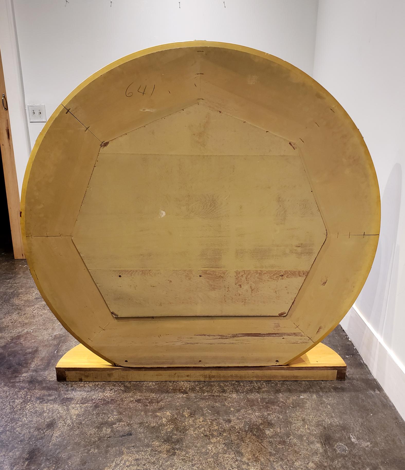 Glass Vintage Maple Wood Vanity with Large Mirror, circa 1970s For Sale