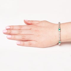 Pulsera vintage de esmeraldas y diamantes Mappin & Webb de 6,00 ct, c.1970