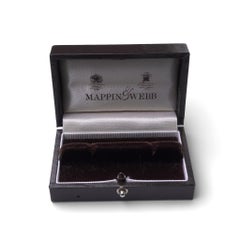 Vintage Mappin & Webb Cufflinks Box, Mid 20th Century