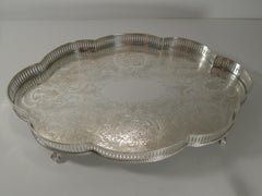 Vintage Mappin & Webb Silver Plated Galleried Tray