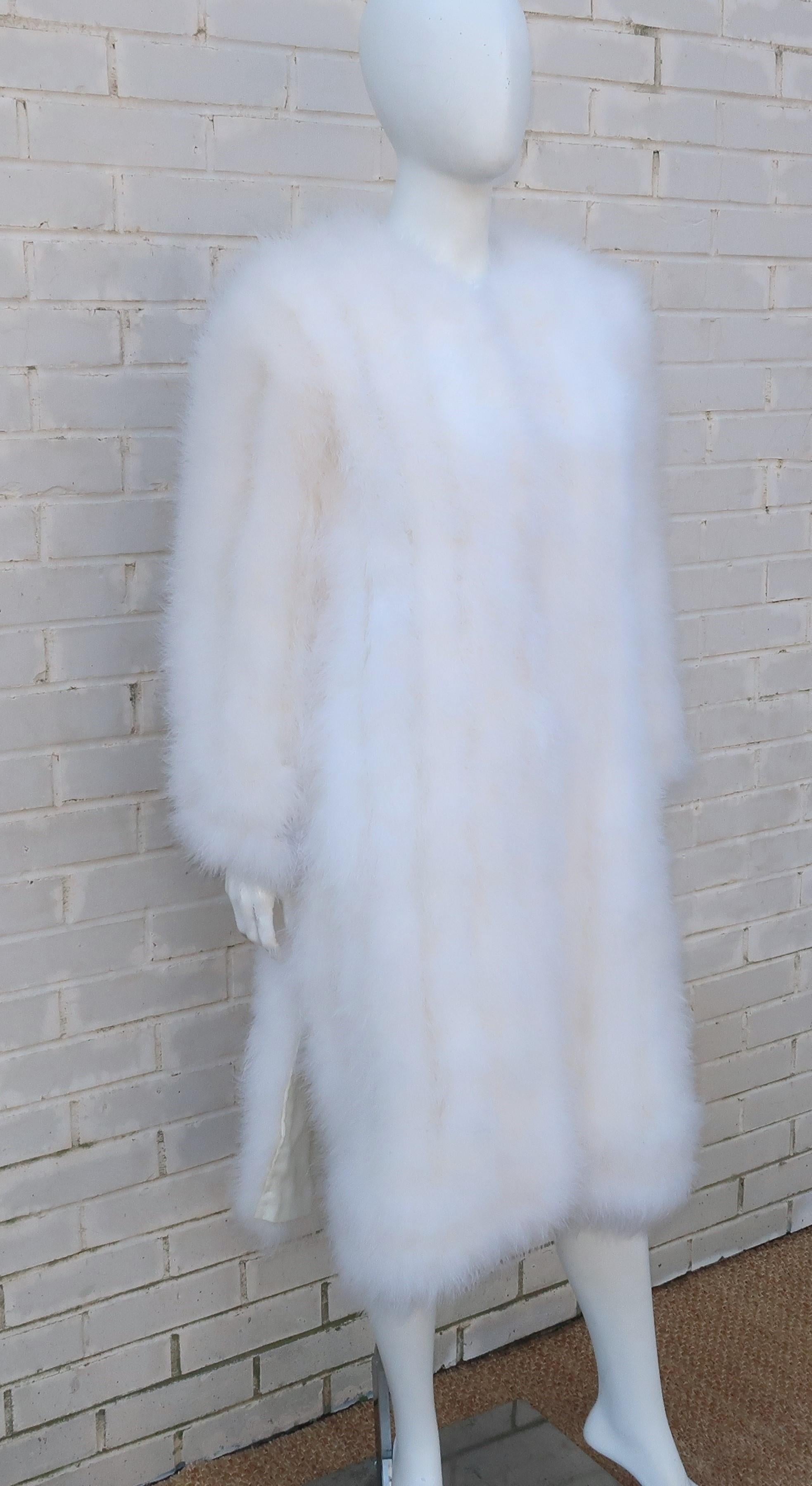 Vintage Marabou Feather Evening Jacket Coat In Good Condition In Atlanta, GA