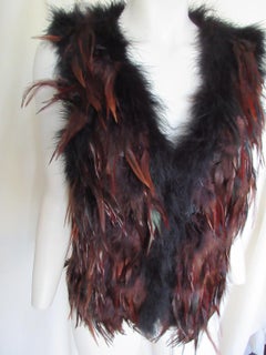 Vintage Marabu Federweste Abendkleidung