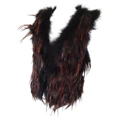 Gilet da sera in piume di marabù vintage