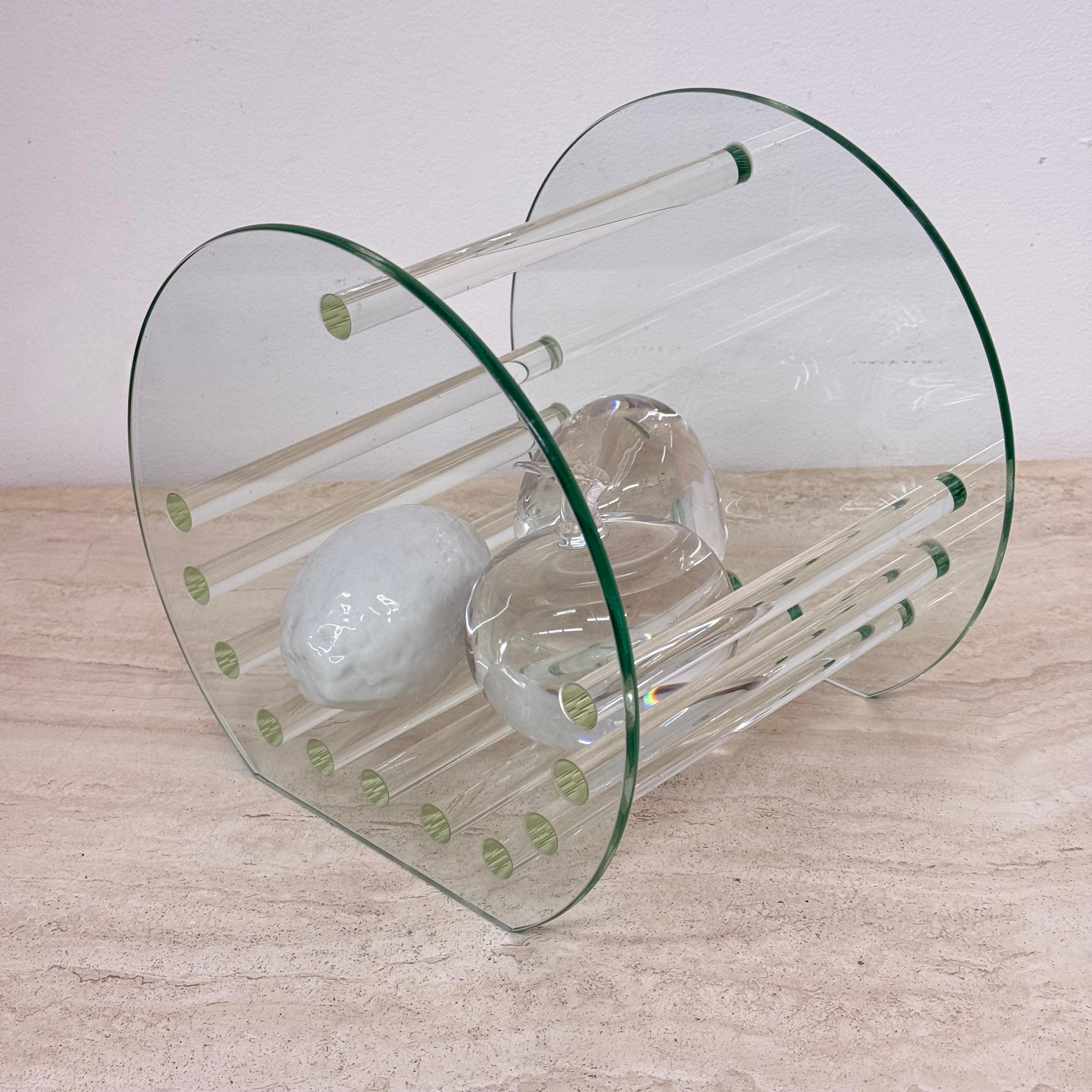 Vintage Marais international Glas Obstschale , 1980er Jahre Frankreich im Angebot 2