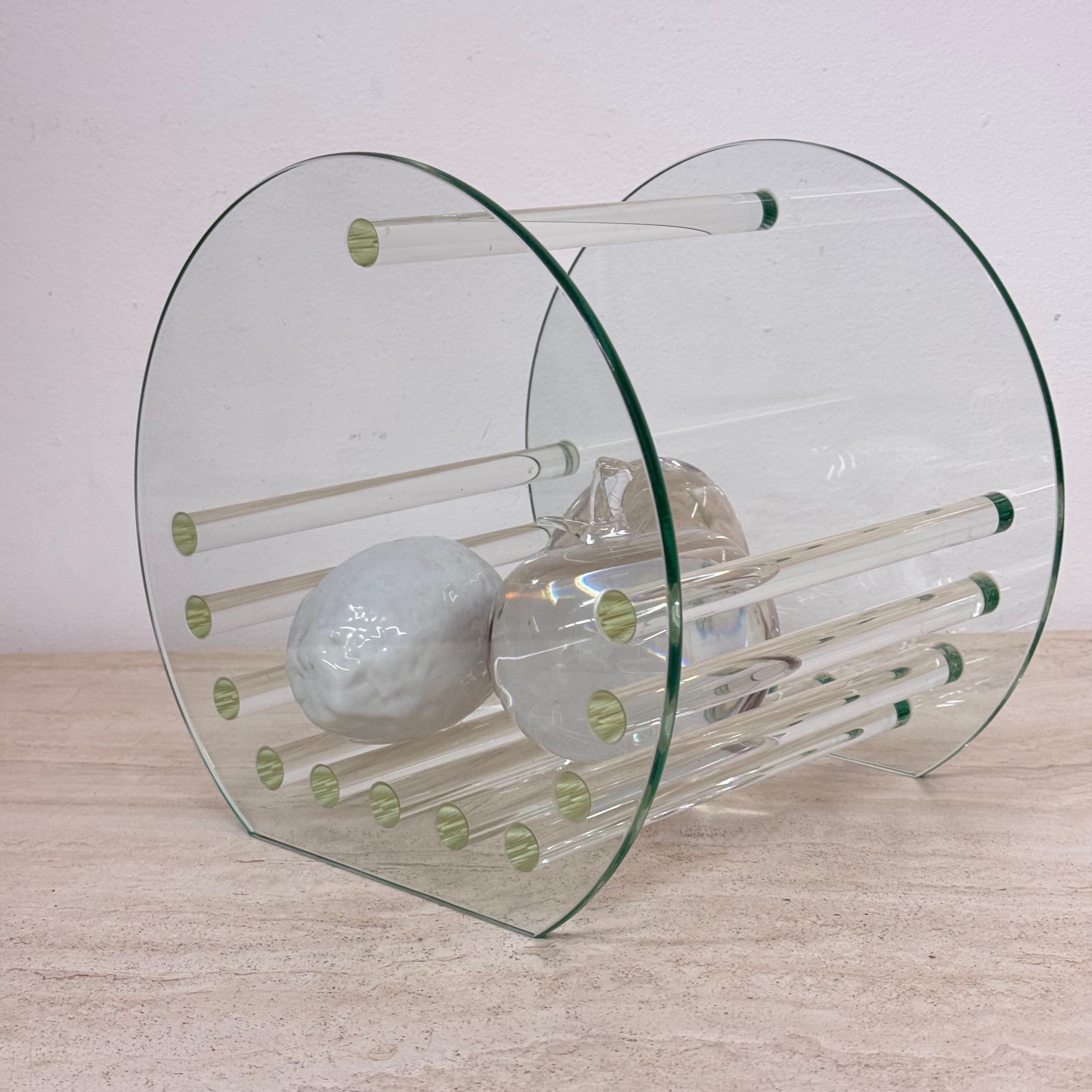 Vintage Marais international Glas Obstschale , 1980er Jahre Frankreich im Angebot 3