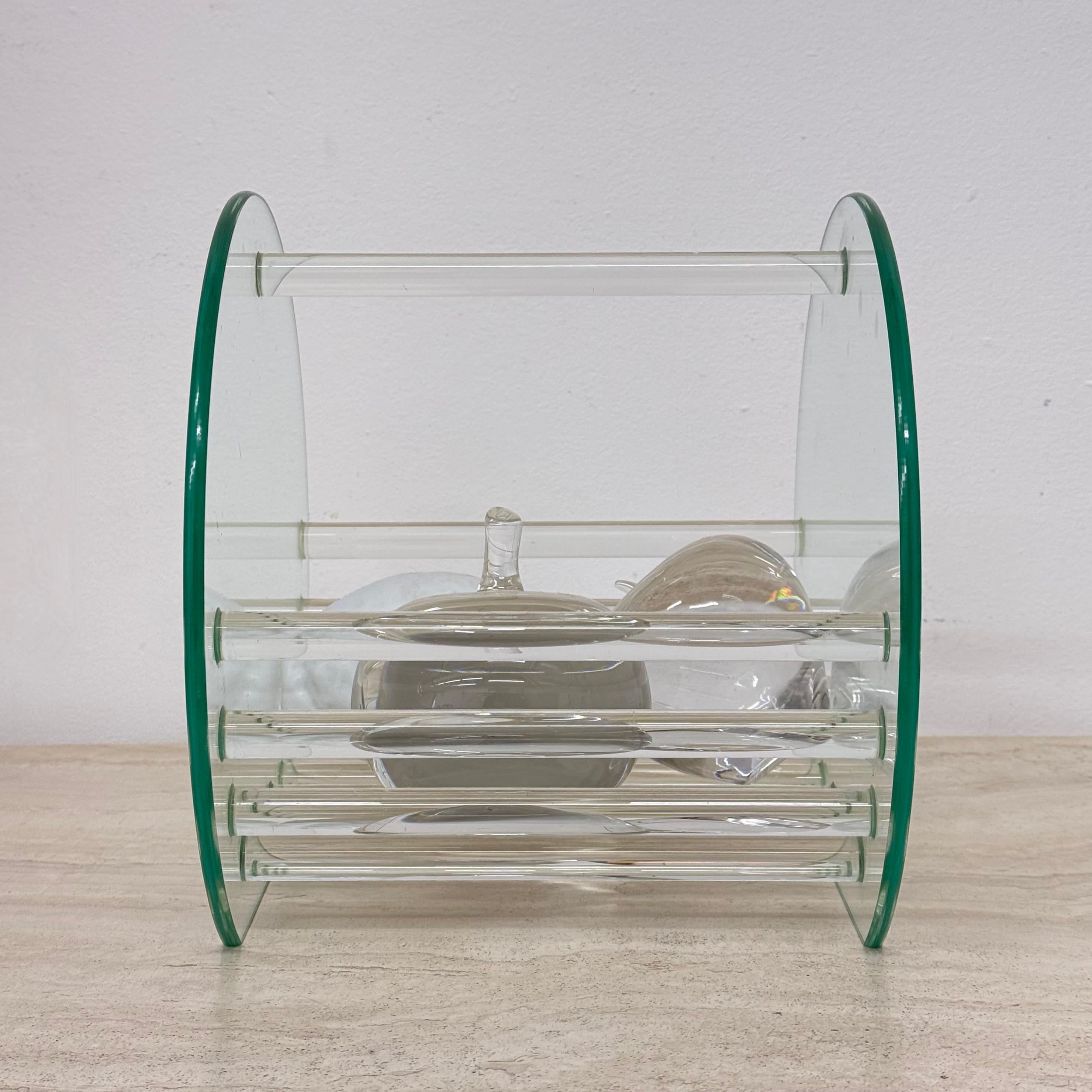 Vintage Marais international Glas Obstschale , 1980er Jahre Frankreich im Angebot 4
