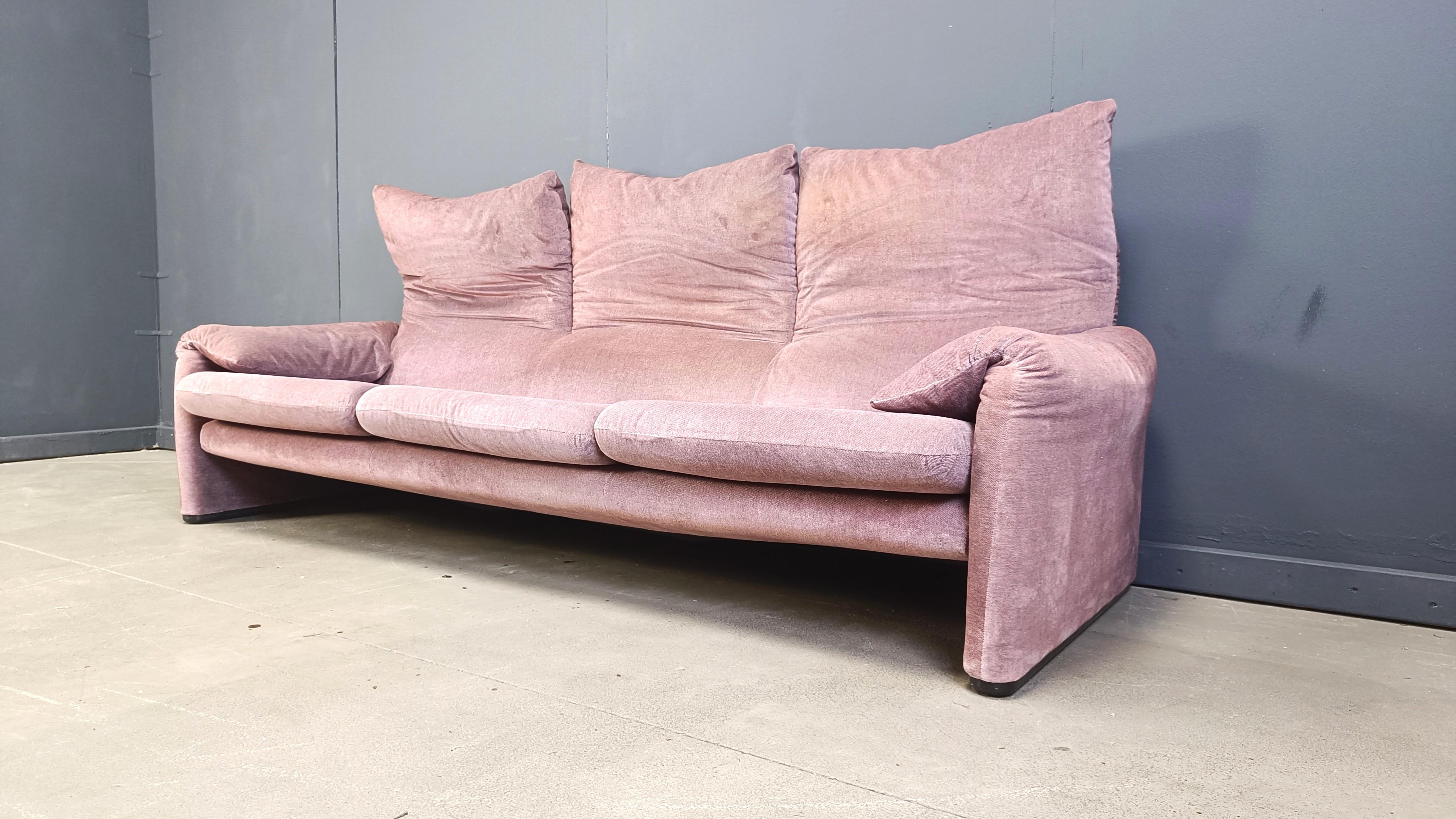 Sofá vintage Maralunga de Vico Magistretti para Cassina, 1973 en venta 4