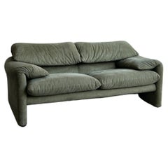 Vintage 'Maralunga' Two-Seater Sofa by Vico Magistretti for Cassina