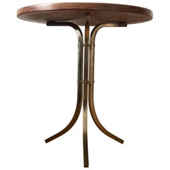 Vintage Marble and Brass Side Table Italy