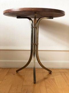 Vintage Marble and Brass Side Table Italy