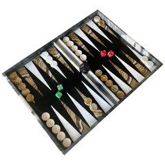 Vintage Marble and Onyx Backgammon Board