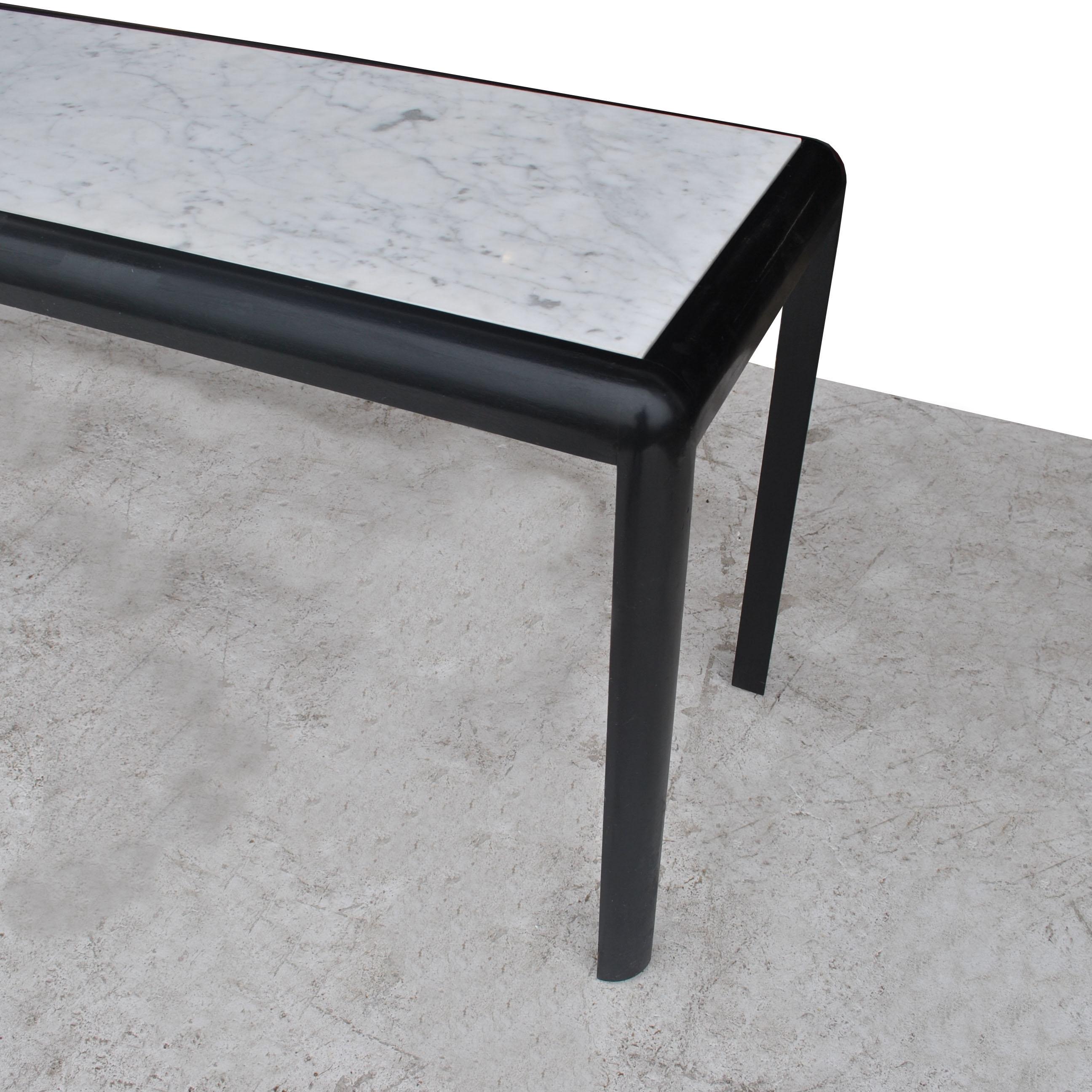 Tavolo consolle vintage in marmo e Wood In condizioni buone in vendita a Pasadena, TX