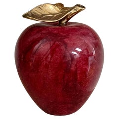 Vintage Marble Apple Paperweight/ Objet D’art, 20th Century