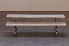 Vintage Marble Bakery Table From France, Circa 1950