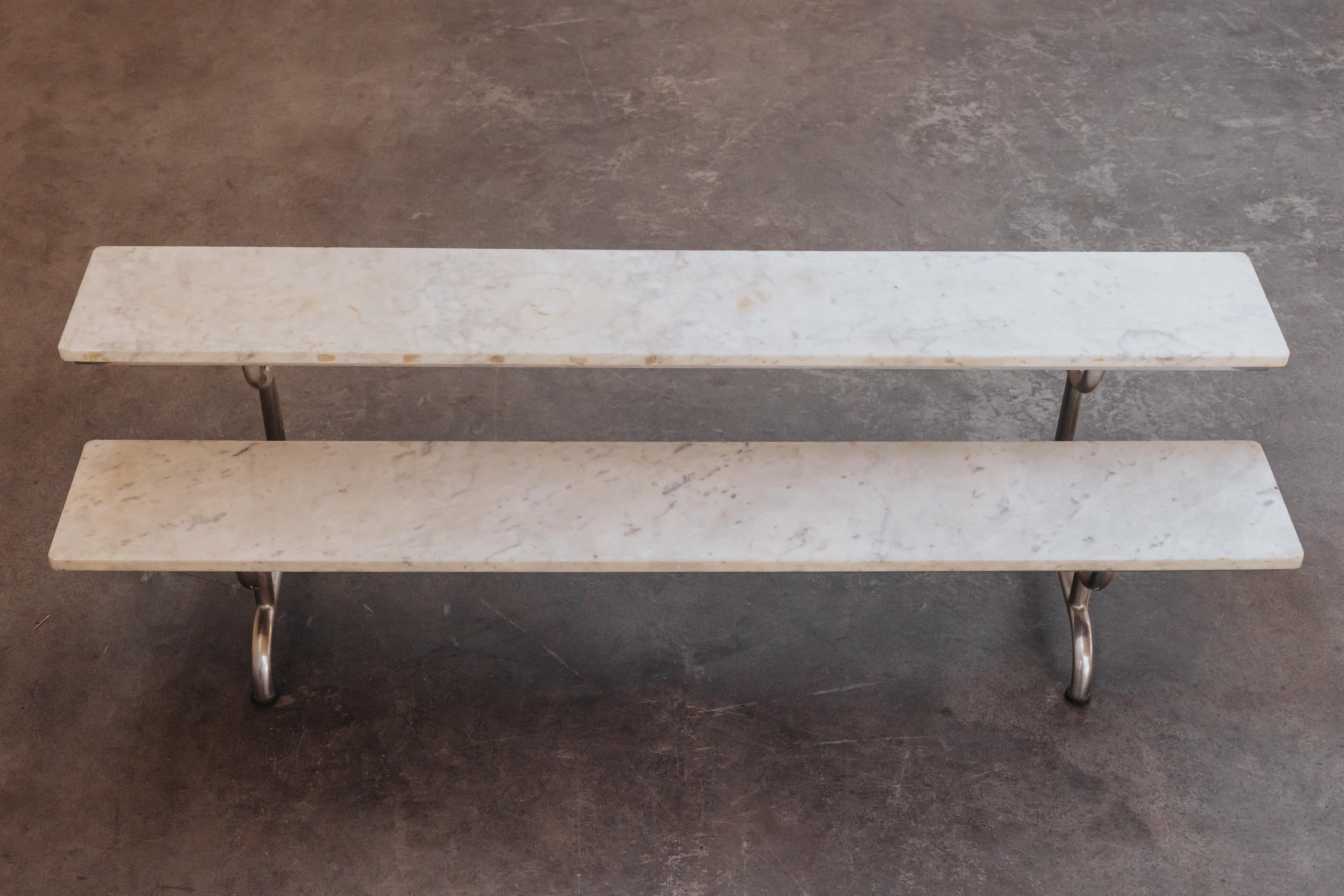 Vintage Marble Bakery Table From France, Circa 1950 For Sale 3