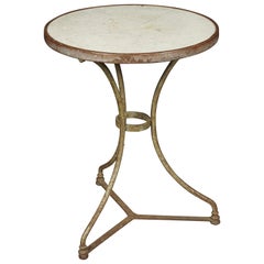 Retro Marble Bistro Table from France, 1950s