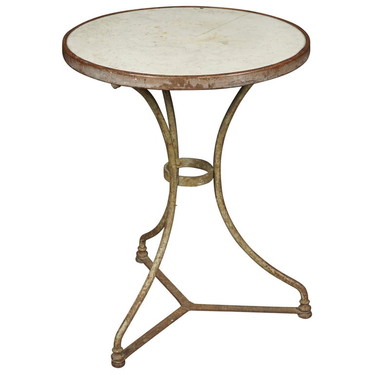 Vintage Marble Bistro Table from France, 1950s at 1stDibs