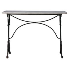 Vintage Marble Bistro Table from France, circa 1950