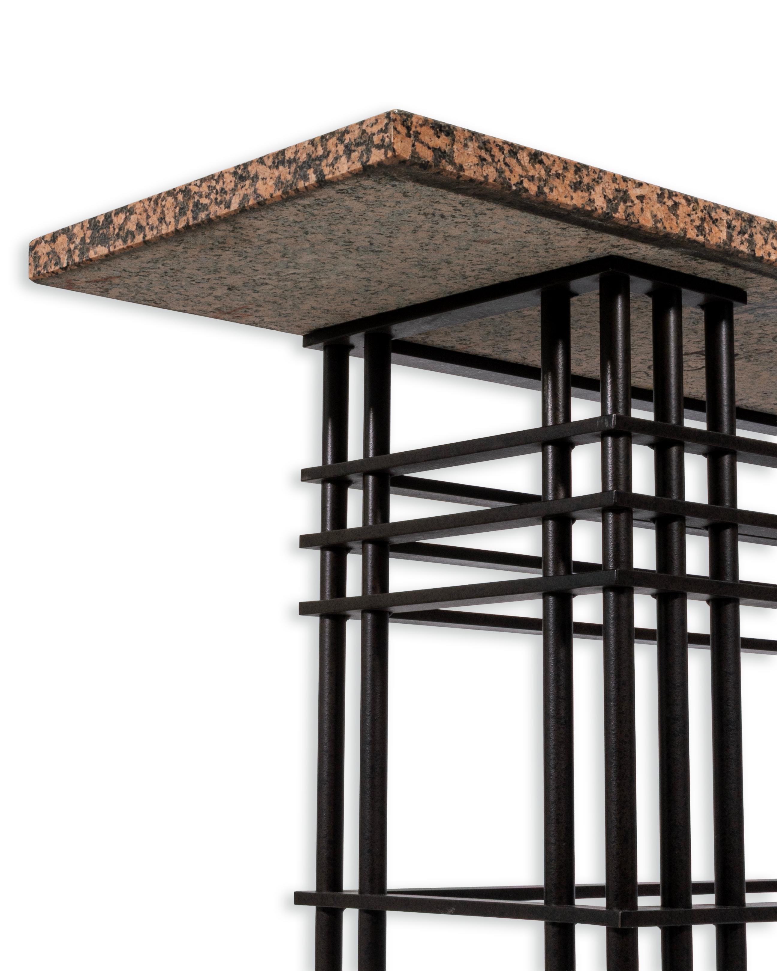 Vintage Marble & Bronze Console Table Attributed To Jean Michael Wilmotte For Sale 2