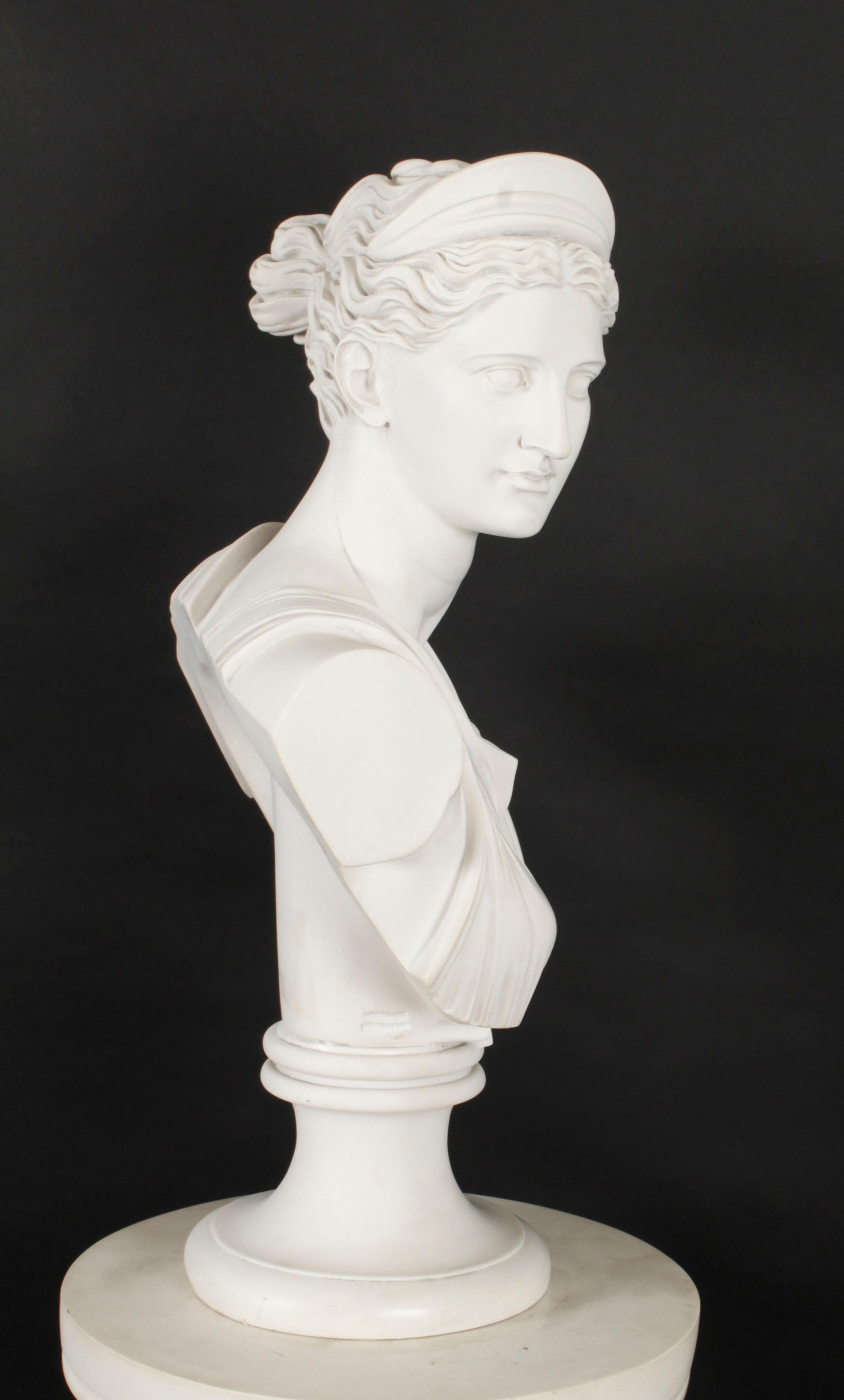 Vintage Marble Bust Diana, 20th Century 7