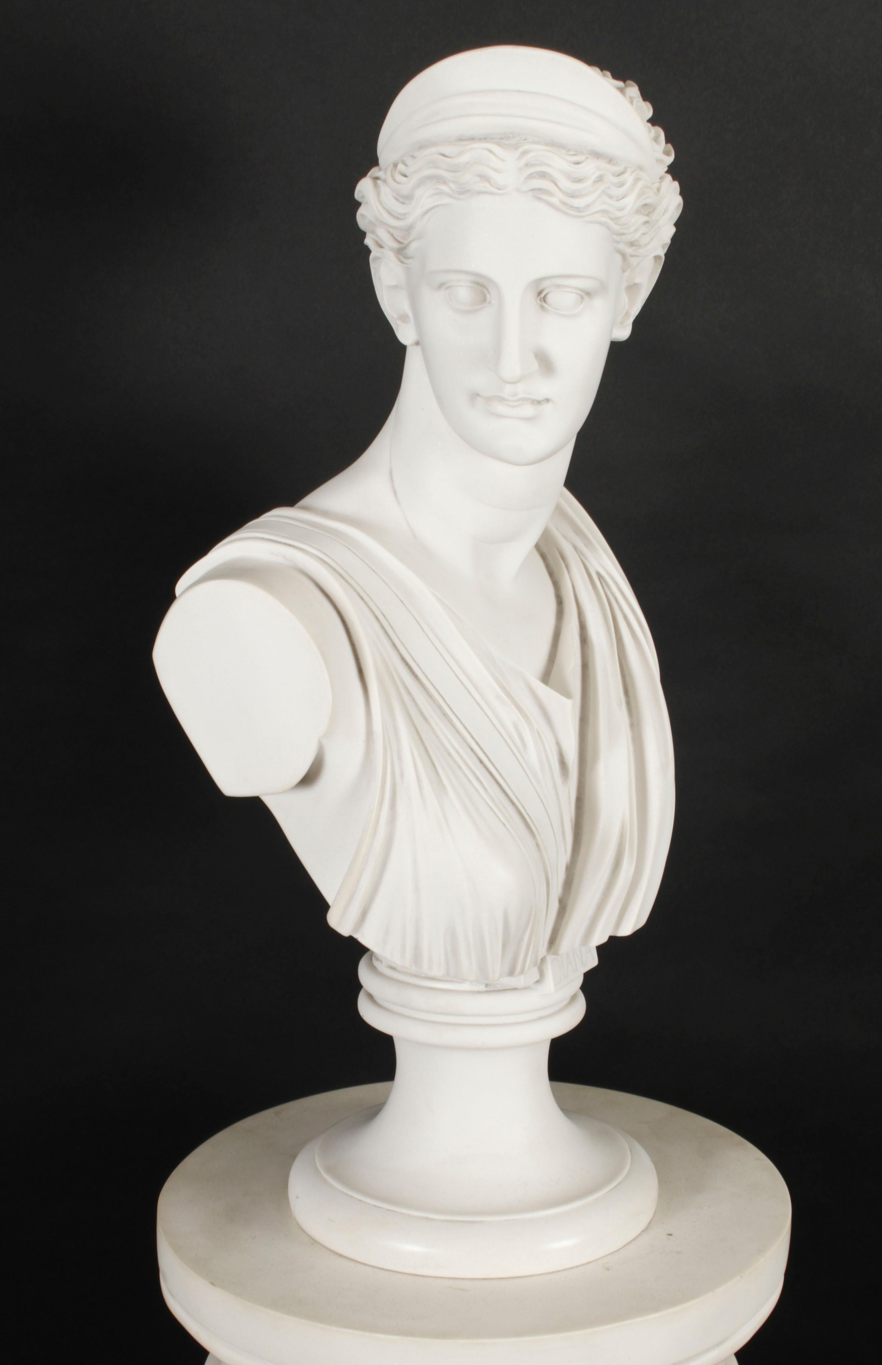 Vintage Marble Bust Diana, 20th Century 10
