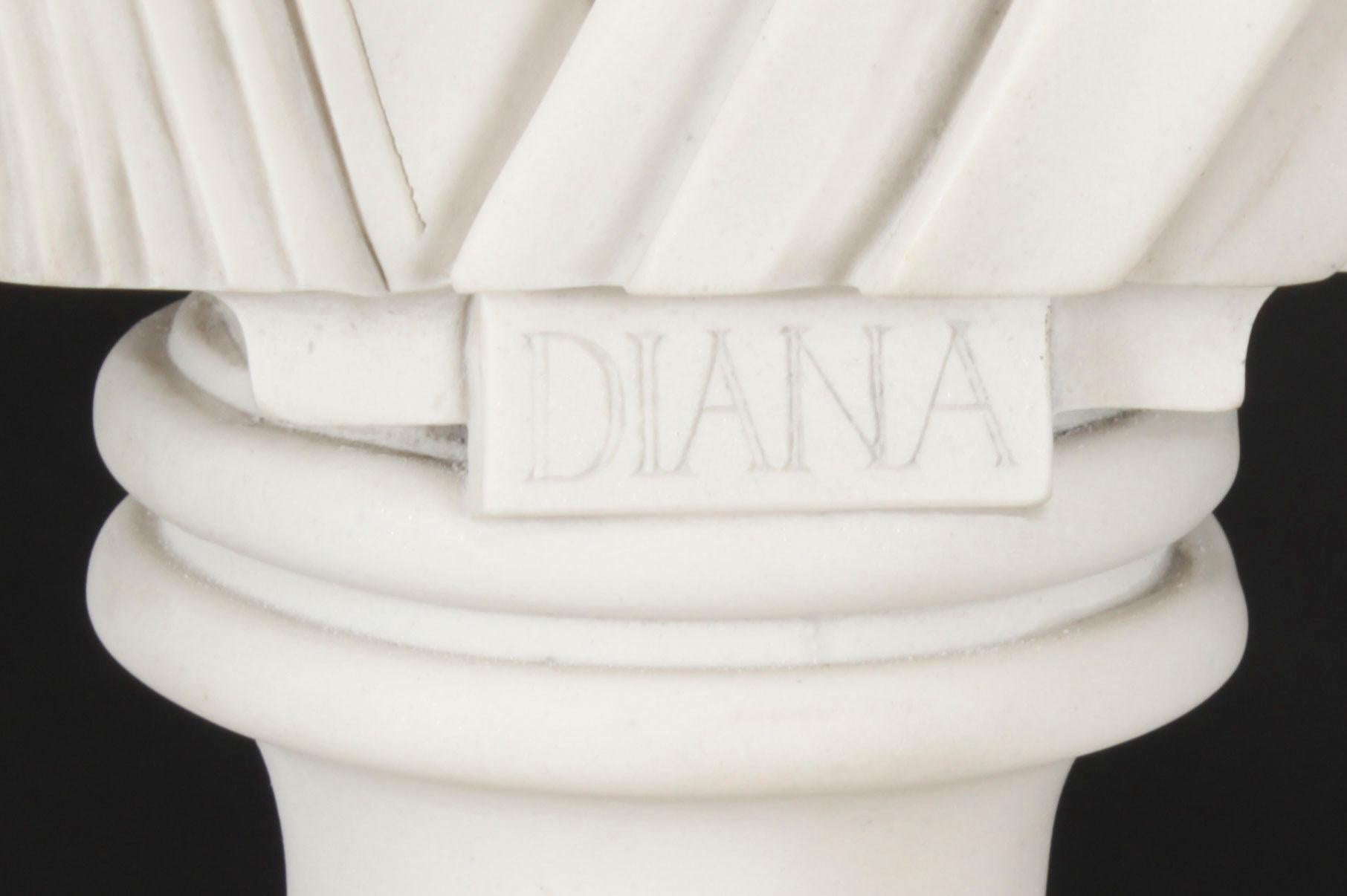 Vintage Marble Bust Diana, 20th Century 1