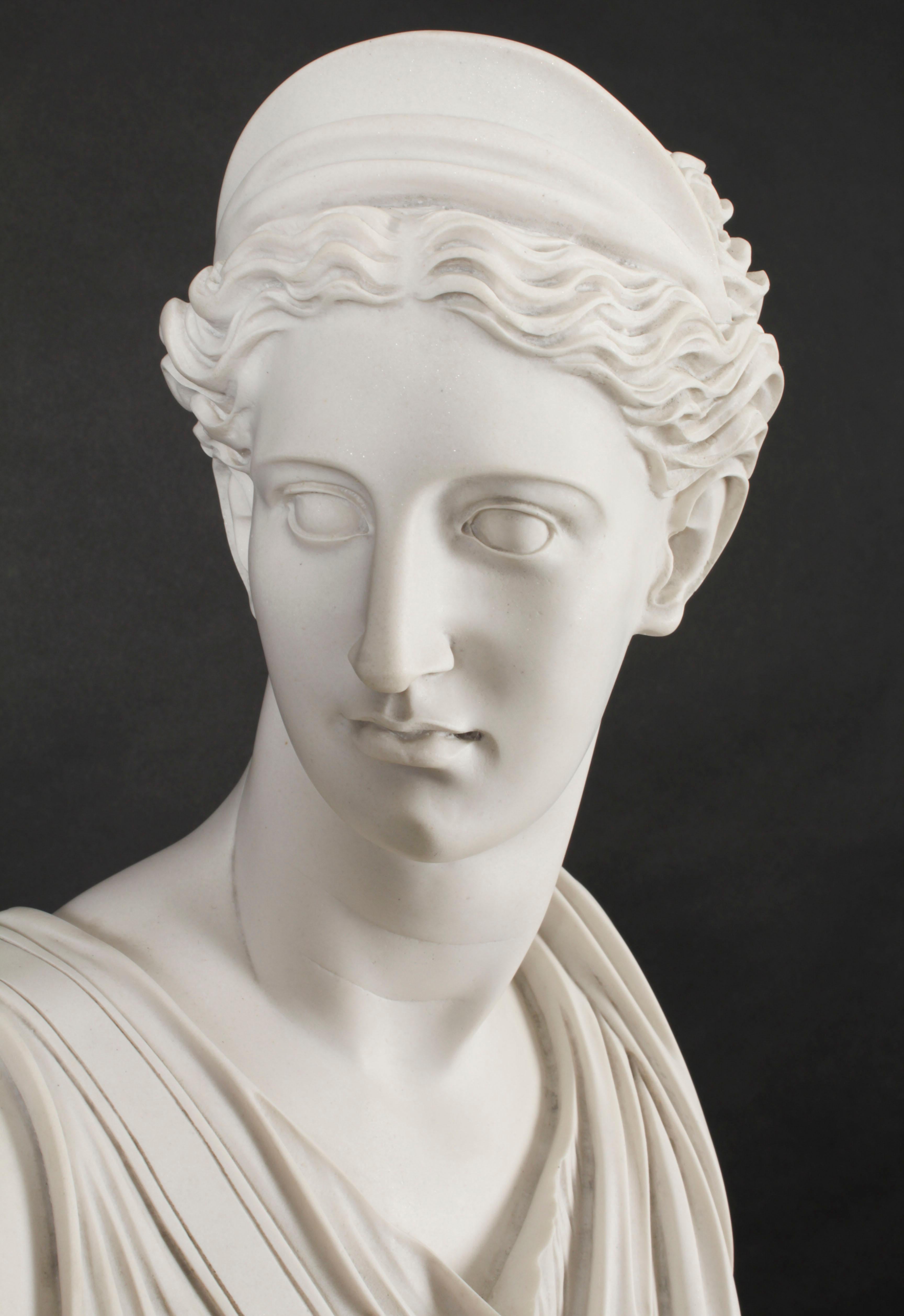 Vintage Marble Bust Diana, 20th Century 2