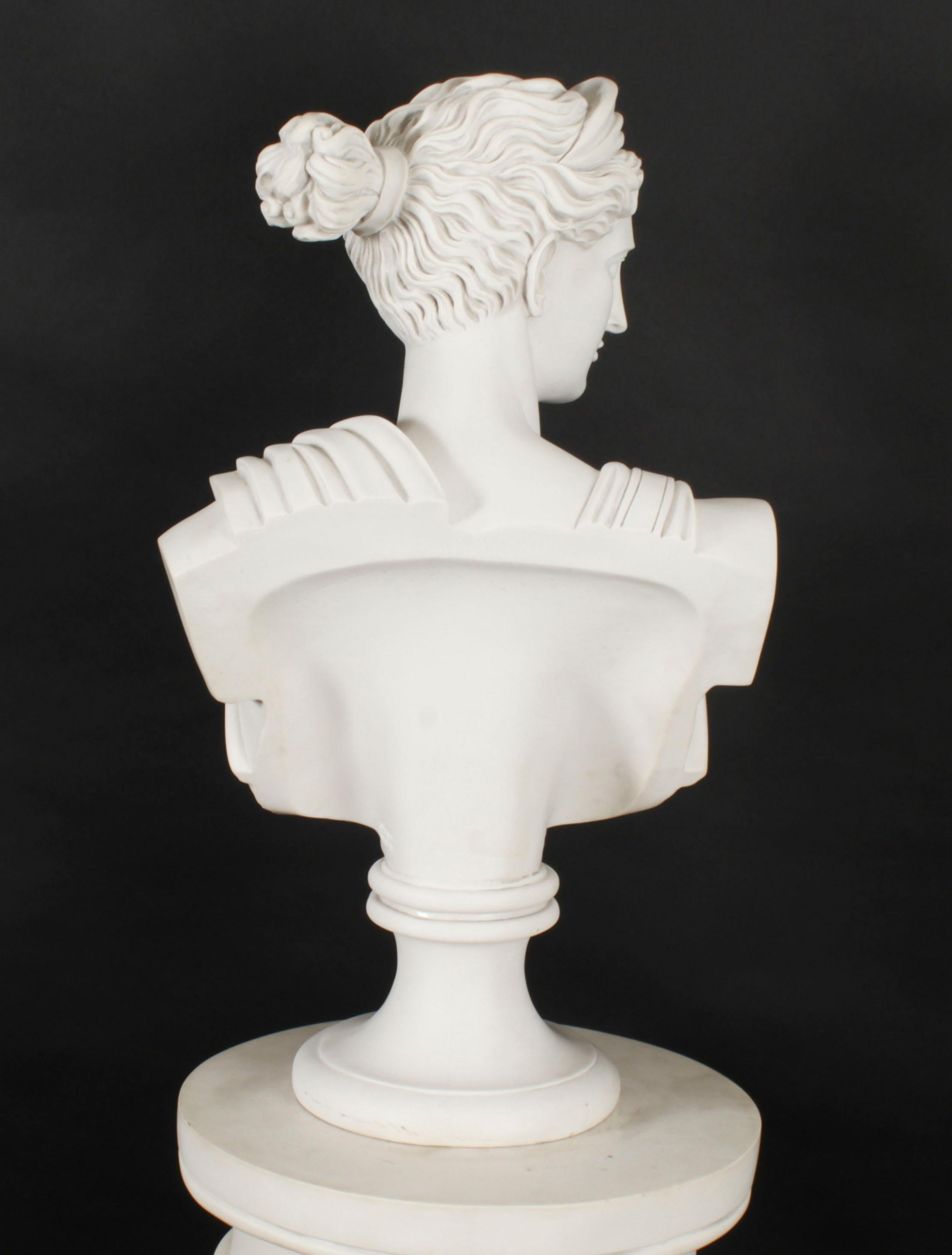 Vintage Marble Bust Diana, 20th Century 5