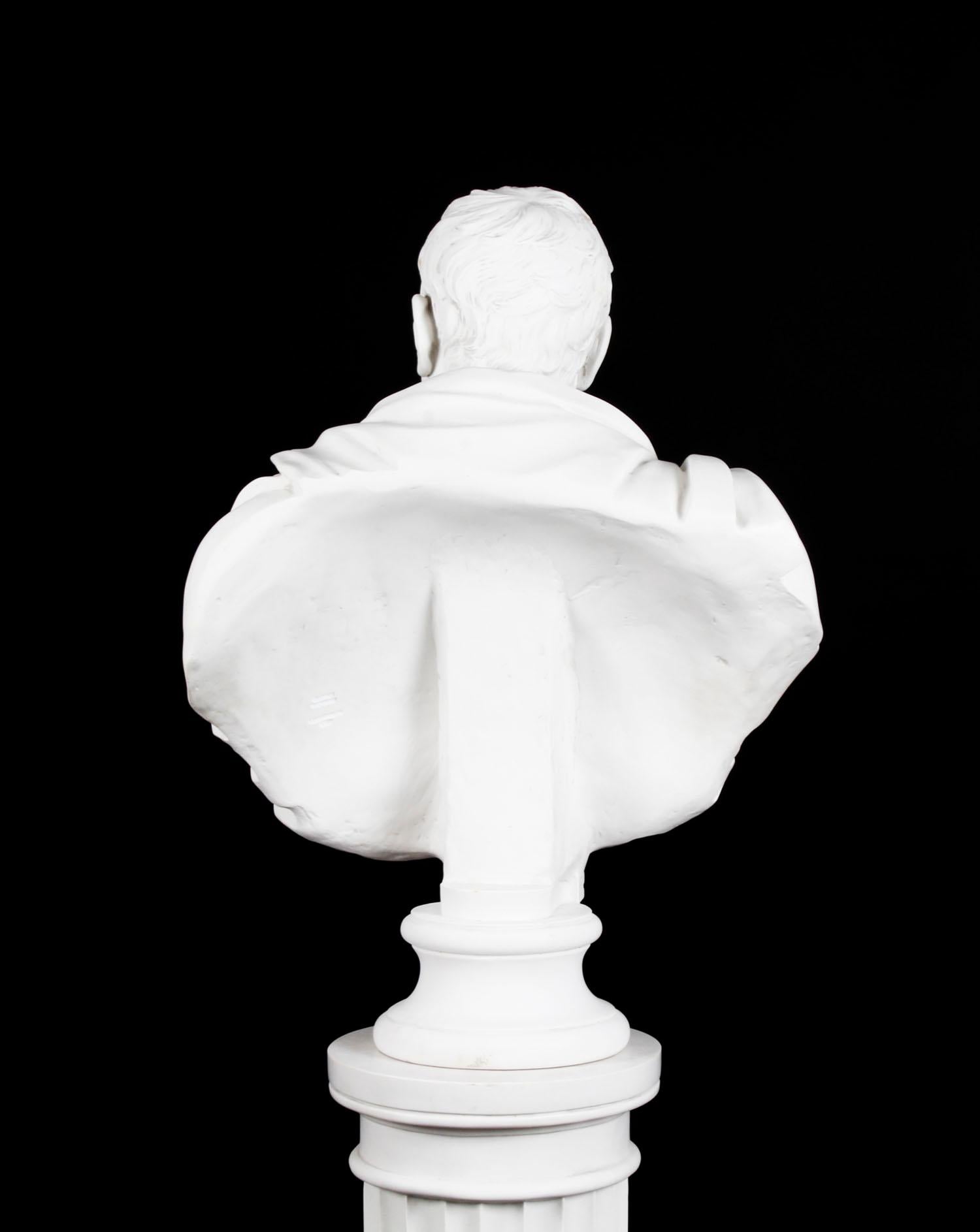 Busto de mármol de época Julio César, estadista romano del siglo XX en venta 2