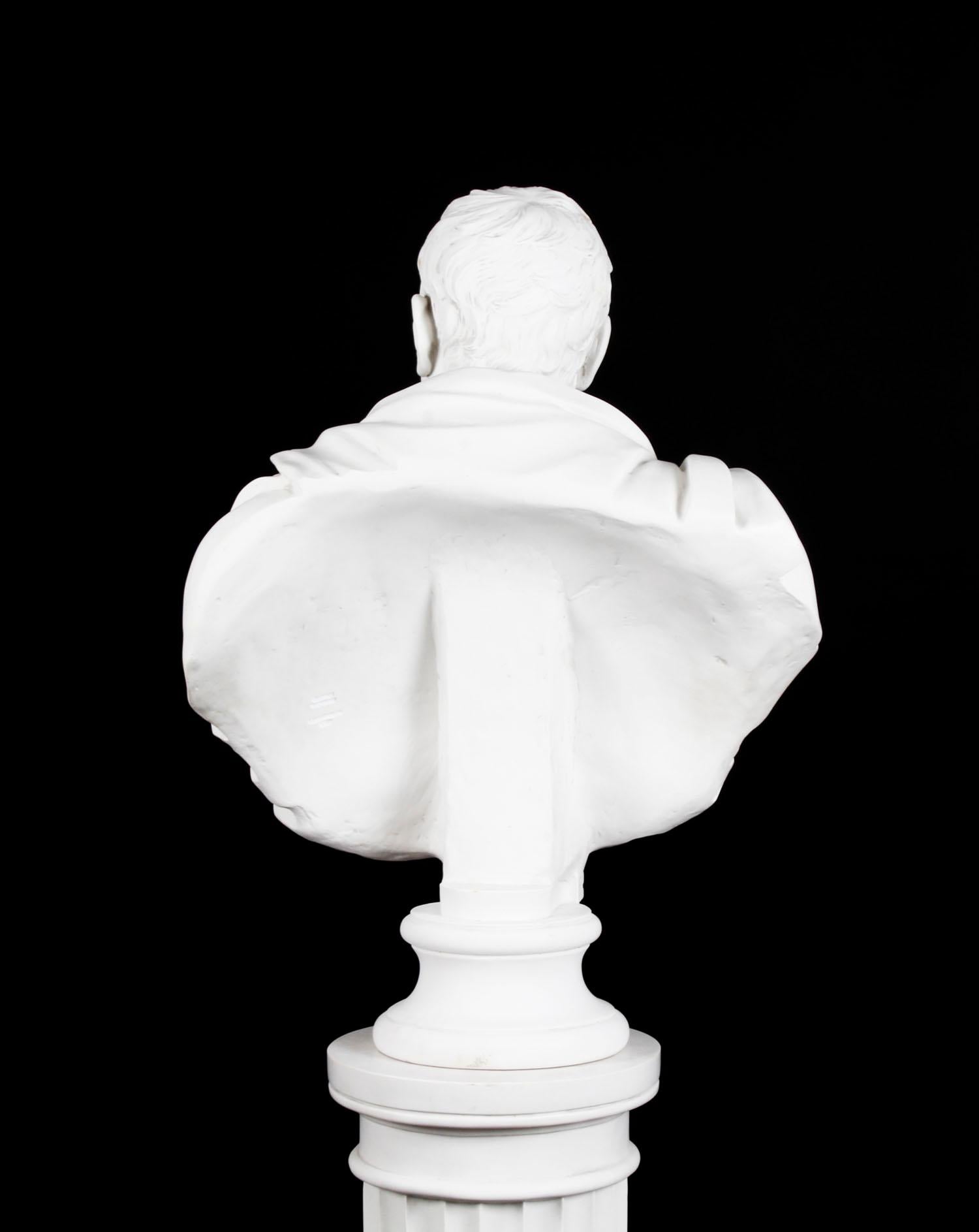 Vintage Marble Bust Roman Statesman Julius Caesar 20th C For Sale 2