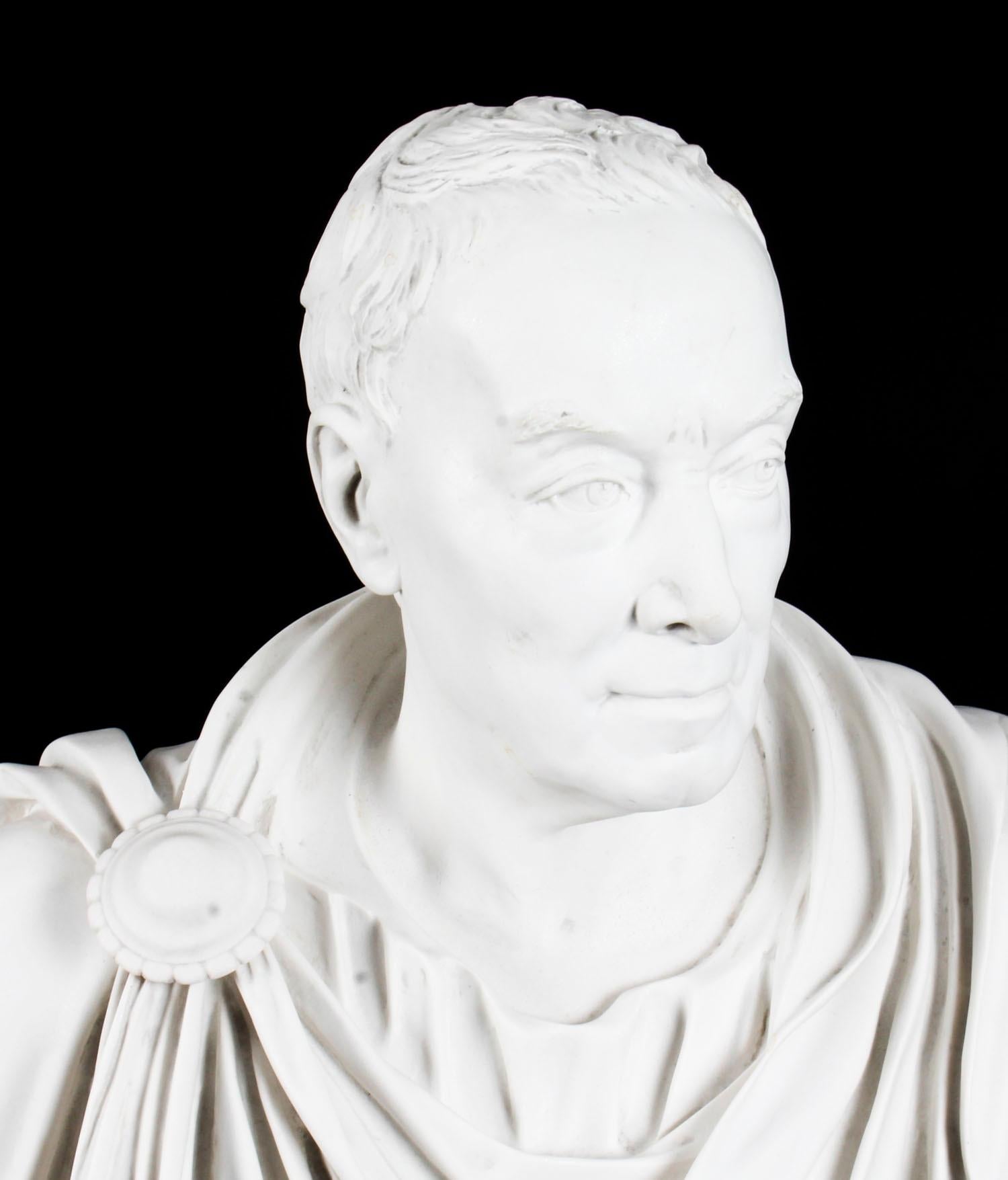 Busto in marmo d'epoca dello statista romano Giulio Cesare XX secolo In condizioni buone in vendita a London, GB